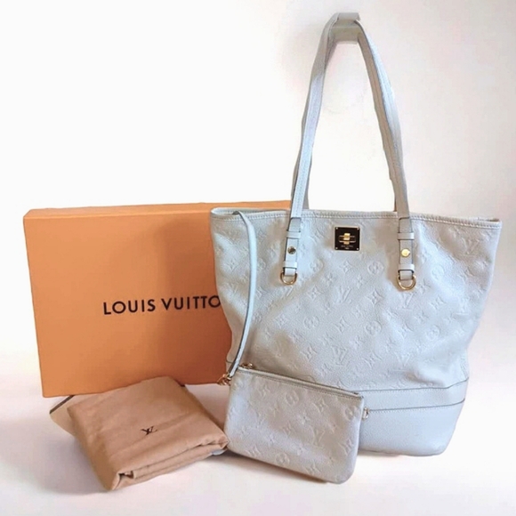 Louis Vuitton Handbags - Louis Vuitton Citadine PM White Empreinte Tote Bag W/ Pochette